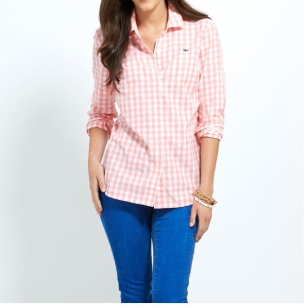 Vineyard Vine Gingham Button Down - image 1